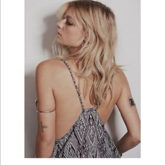 Free People Knot For You Slip Raven Combo Dress Tribal Print Size S - Picture 10 of 11